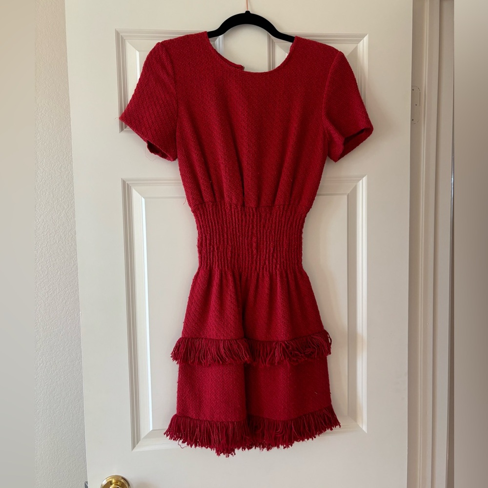 PERFECT Maje Holiday Fringe Dress